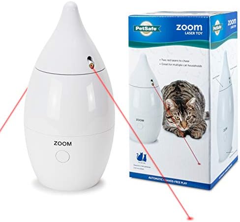 PetSafe Zoom Laser Cat Toy - Interactive Pet Supplies - Indoor - Relieves Anxiety & Boredom - Multiple Lasers Perfect for Multi-Cat Households - Hands-Free Play - Auto Shutoff Prevents Overstimulation