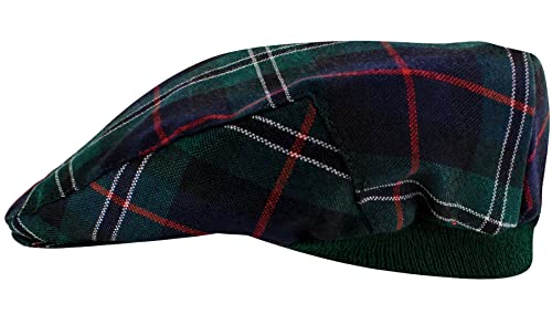 Casquette plate à bande élastique avec ajustement confort en tartan