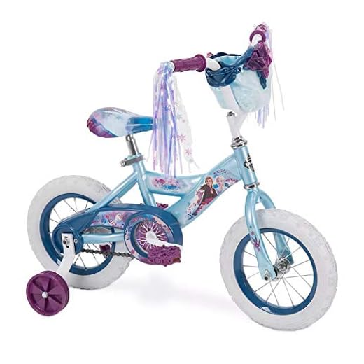 Huffy 12 Disney Frozen Elsa Girls Bike - Huffy bikes Huffy Disney Frozen 2 12 Inch Girl’s Bike with Training Wheels, Streamers & Basket, Quick Connect Assembly