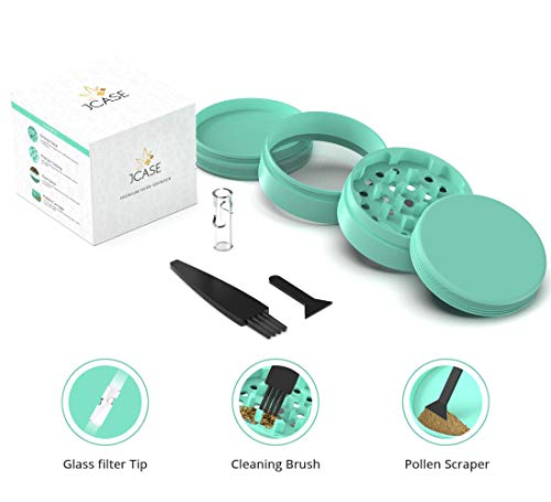 Keramische grinder crusher hechtvrij | 4-delig | Nano keramiek gecoate kruidenmolen | Ø 63 mm | incl. draagtas… - Image 3