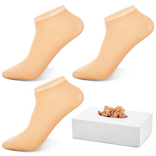 Mepase 200 Pieces 100 Pairs Disposable Nylon Socks Foot Socks Bulk Ankle Slip on Stocking for Women Girls Guest Men Unisex