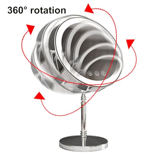 Espejo Maquillaje de Mesa 9" con Luz LED Recargable miniatura 3