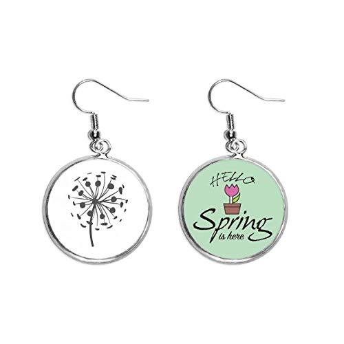 Pendientes de plantas estilo diente de león para lucir con vestidos de primavera