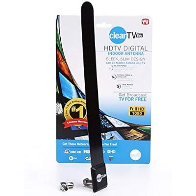 Clear TV Key Digital Indoor Antenna - HDTV Free Digital Receive Satellite As Seen on TV