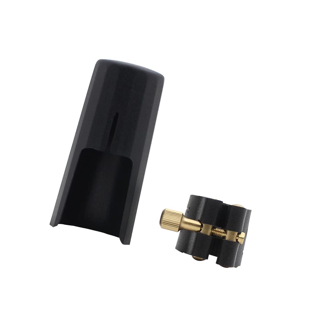 Legatura per Sassofono,Bocchino Legatura Fastener + Boccaglio Cap per Alto Sax Saxofono Bocchino Parti