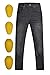 Sprint Choice CA Men's Motorcycle Protective Riding Pants/Jeans, Made with Kevlar® Protective Lining (Black, W 34 L 32)