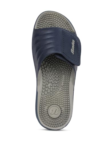 Bata Men's Blue Slip-on Slide 8 UK - Image 6