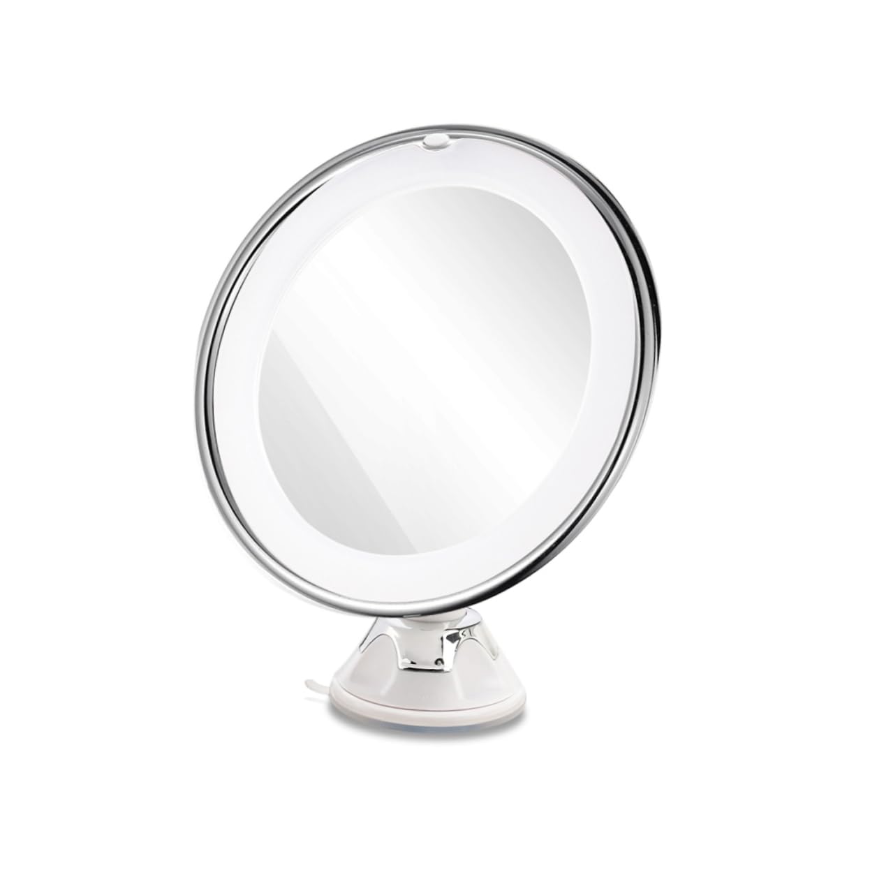 Miroir de maquillage grossissant LED 8 pouces ventouse blanc salle de bain retouche beauté