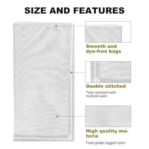 20 Stück Rosin Press Bags Nylon 5x10cm - Doppelt Vernähte Presstaschen mit Hochfestem Mesh-Filter für Harzgewinnung & Öl-Extraktion | Professionelle Rosin Presse Zubehör Kolophonium Taschen(90 MICRON)