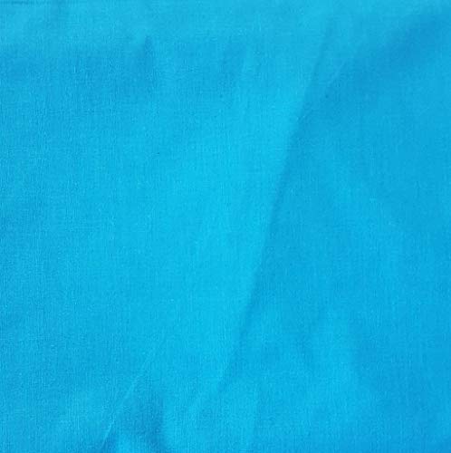 Pingianer - Tela de algodón para niños lisa, 100 % algodón, por metros, artesanía, tela de costura, algodón, azul, 100x160cm (9,99/m) Cover