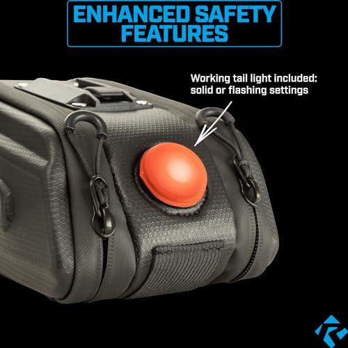 Revere Bike Saddle Bag – 2L Hard Shell Seat Bag with Reflective Strip, Quick-Release Mount, Includes Tire Levers & Taillight, for Mountain & Road Bikes by Revere Bicycles - Used condition - Image 5