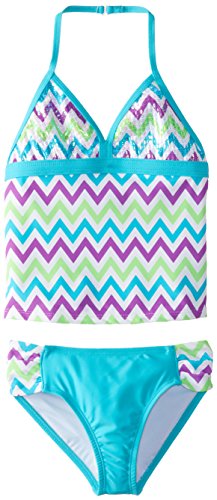Angel Beach Big Girls' Chevron Chic Tankini Set