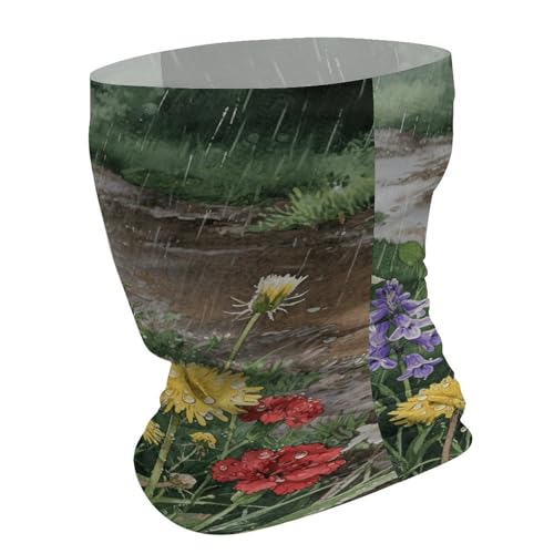 Wildflowers Daisy Neck Gaiter Face Cover Scarf, Breathable Sun Balaclava for Skiing Fishing Hiking Cycling3