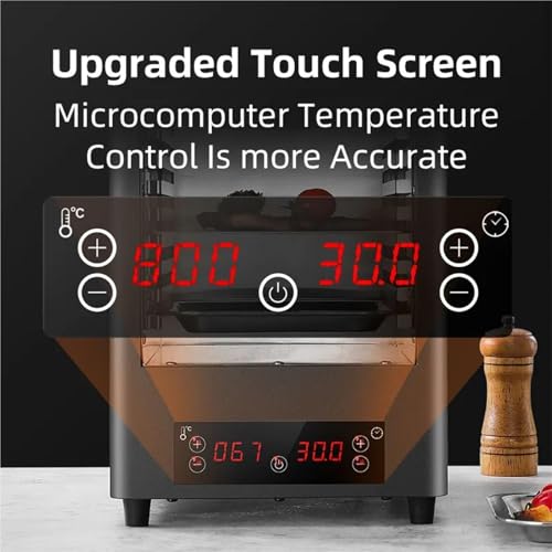 Parrilla eléctrica de bistec 1700W para interior con temporizador y placas de asar 4