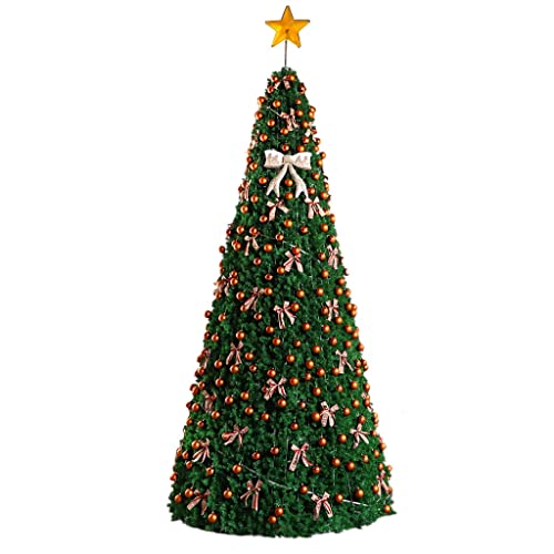 Fifor Winter Artificial Xmas Tree, 9.8-39.4Ft Large Christmas Tree With Led & Mixed Decorations,For Indoor Shopping Malls, Outdoor Holiday Decor (Color : Green, Size : 4M) #TOP8