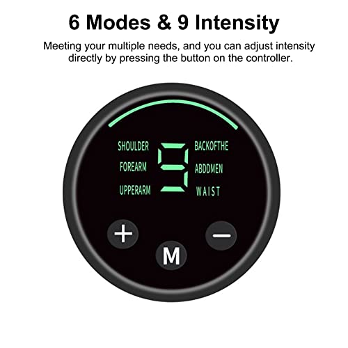 fengny Smart Abs Stimulator Toner Muscular Abdominal Treinador Muscular Abs 6 Modos 9 Níveis Intensi