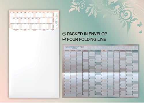 2024 Wall Planner A1 Large Wall Calendar 2024 Yearly Planner Jan to Dec Full Year Planning Student Family Home School Office Work Chart Annual Poster Approx 59.4 X 84.1 Cm (A1 Multi Planner)