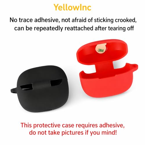 Image of Silicone Case for OnePlus Nord Buds 4 Pro TWS Earbuds, Shockproof Cover with Heavy Duty Carabiner, LED Visible (Black)