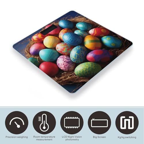 Balanza digital de baño con vidrio templado y pantalla LCD miniatura 3