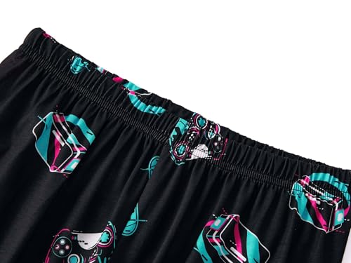Image of Tebbis Boys Comfy Trendy Print Long Sleeve & Pants Pajama Set Sizes 6-18 | Lightweight Breathable Fabric, 2-Piece PJs, Trendy Printed Jammies for Little & Big Boys, Ideal for Lounging and Sleeping