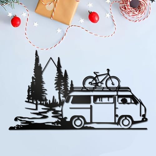 Vintage Camper Van Metal Wall Art
