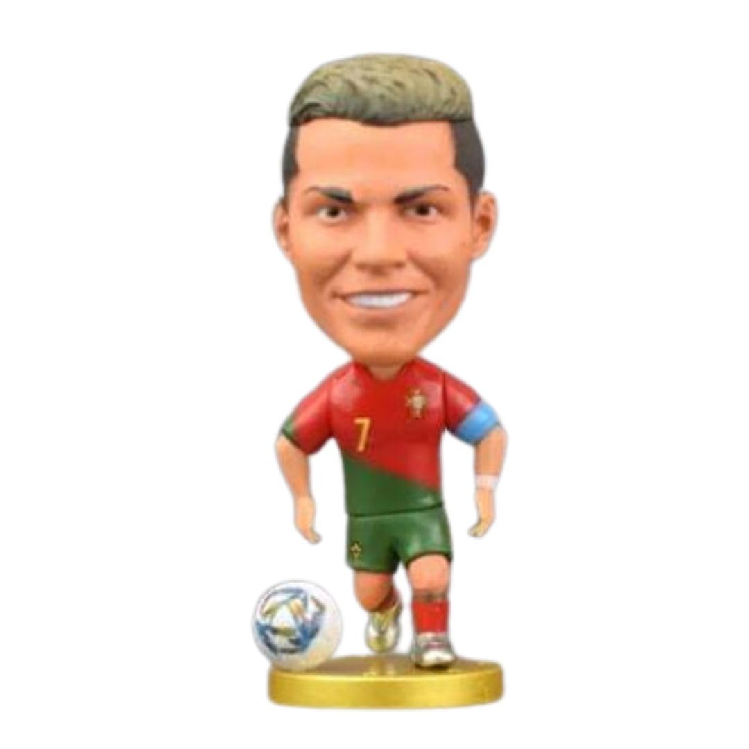 Mayatra's Football Player Figure - Premium Sports Action Figure for Fans, Kids, and Collectors - Detailed Design, Perfect for Display, Gifting (Ronaldo GRB)