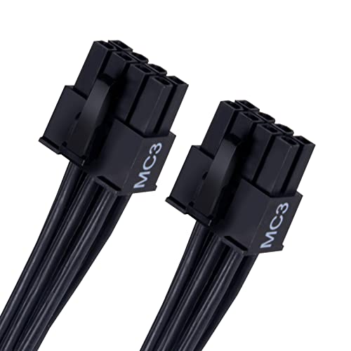 Image of Silverstone Technology PP14-EPS75 Dual EPS 8 pin (PSU) to 12+4 pin (GPU) 12VHPWR PCIe Gen5 Cable for Silverstone 3rd Gen PSUs - 75cm (29.5 inch) Long, SST-PP14-EPS75