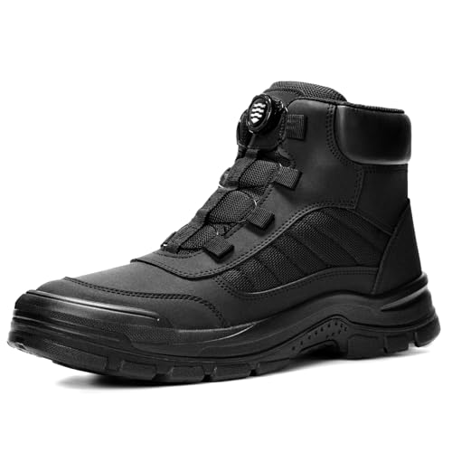 ANGRYRAM Sicherheitsstiefel Herren Damen Leicht Sicherheitsschuhe Arbeitsschuhe rutschfest Durchtrittsicher mit Drehverschluss