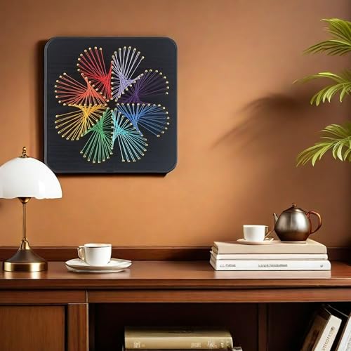 Image of THOUDONER DIY 3D String Art Crafts Kit for Adults Beginner Unique Gift, Windmill(7.87inch*7.87inch).