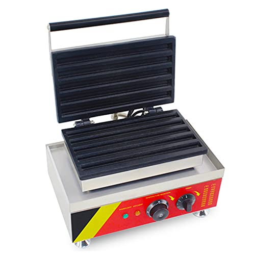 KELUNIS 1500W 5 rebanadasMáquina Comercial para Hacer Churros Acero Inoxidable Máquina para Hacer gofres eléctrica...