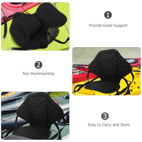 Coussin de dossier kayak noir en tissu Oxford Kisangel - 3