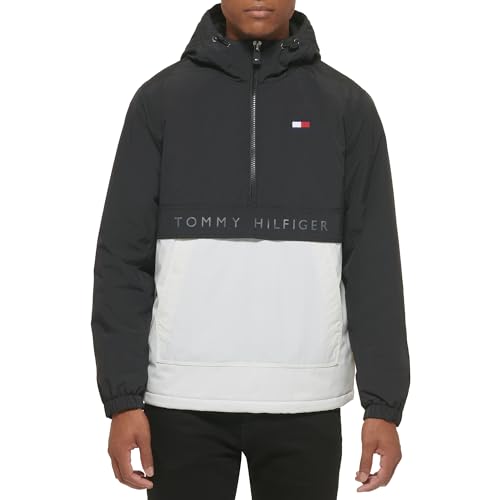Tommy Hilfiger mens Performance Fleece Lined Hooded Popover Jacket2