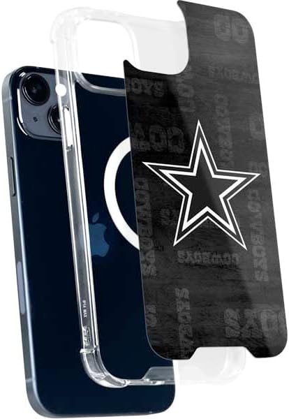 Skinit Phone Case Compatible with MagSafe iPhone 13 - Officially Licensed NFL Dallas Cowboys Black & White Design