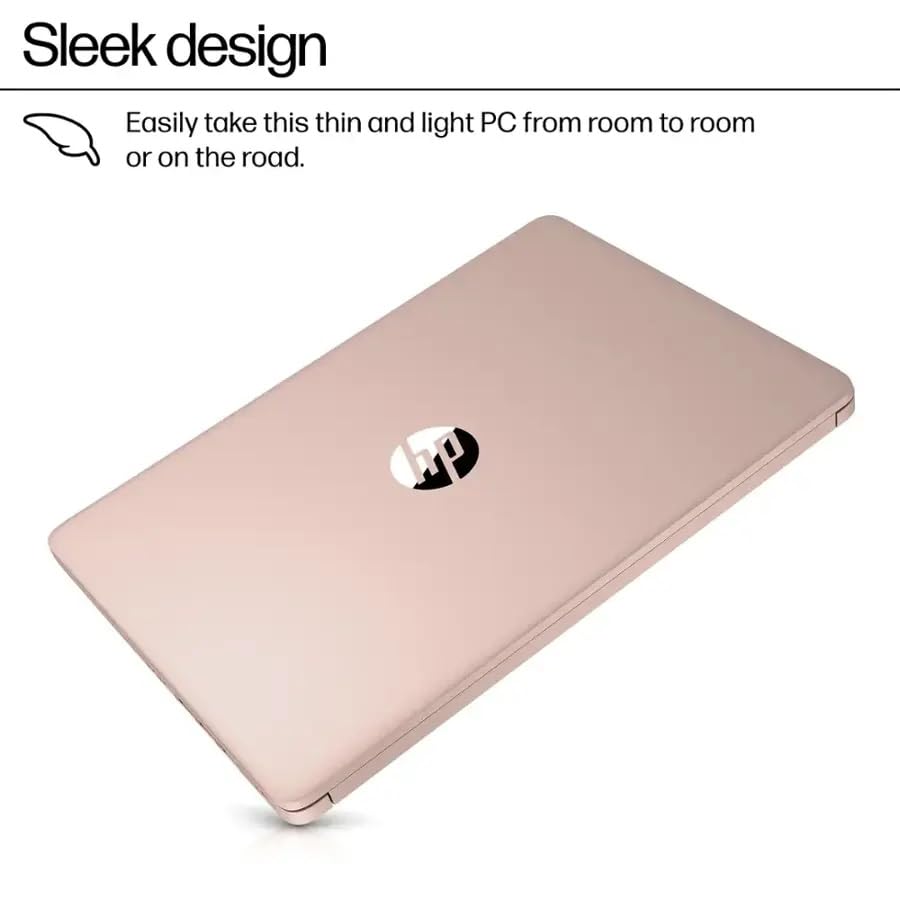 Image of HP Stream 14 Inch Laptop for Student, Intel Celeron N150 (>N4020), 8GB RAM, 128GB UFS, Microsoft 365 with 1TB Cloud Storage, 720p Webcam, Windows 11 S, Long Battery Life, with 5ave Kit, Rose Gold