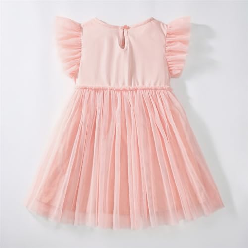 Youlebao Toddler Girl Clothes Cotton Casual Short Sleeve Jersey Dresses 2-7 Years2