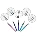 Rainbow Lash Tweezers Kit Tweezers for Eyelash Extensions Nail Art Ingrown Hair Craft Work Anti-Static Precision Stainless Steel Tweezers 5 Pcs