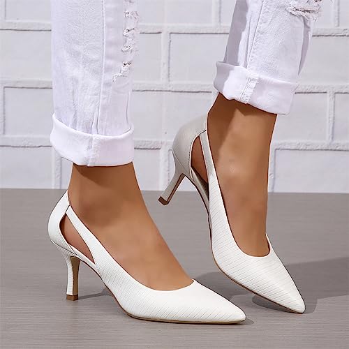 Image of Women's Pumps Pointed Toe Pump Shoes Kitten Heel Comfort Cut Out Dress Shoes for Office Wedding Party Dressy Casual, US Size 5-11