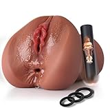 Realistische Masturbator mit Mini Vibrator Dicke Hochelastische Flüssigsilikon Masturbieren für Männer Masturbatoren Set Sex Spielzeug für die Männer