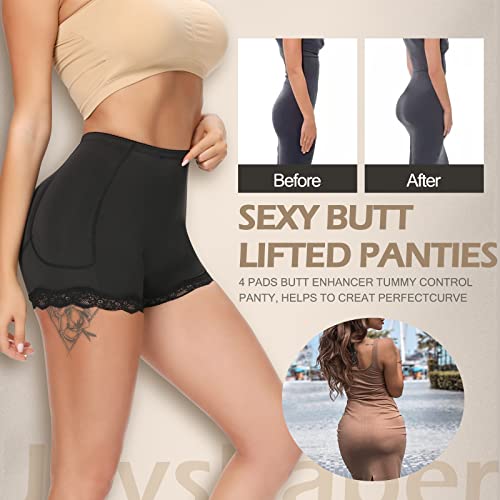Image of JOYSHAPER Womens Padded Underwear Butt Lifter Panties Shapewear Tummy Control High Waist Hip Pads Enhancer Shorts