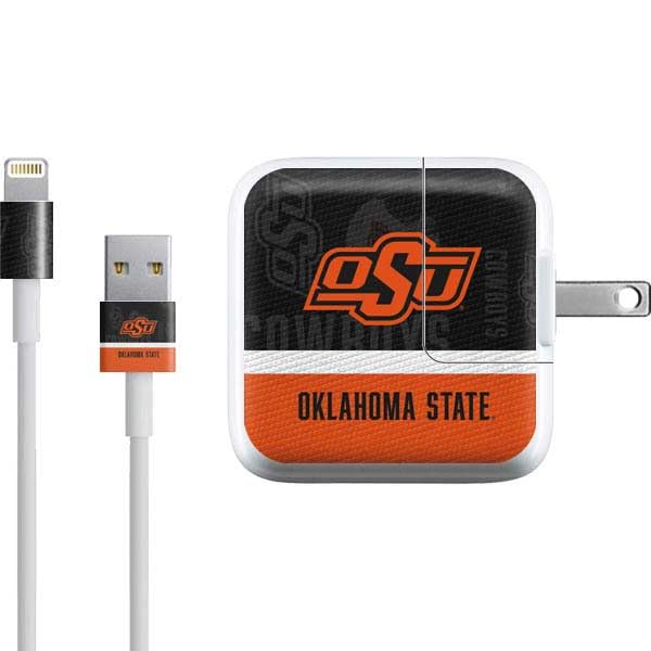 Skinit Decal Other Skin Compatible with iPad Charger (10W USB) - Officially Licensed Oklahoma State University Split Jersey Design