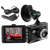 shuhauk Cámara de salpicadero delantera y trasera para coche, grabadora de conducción completa 1080P, accesorios para vehículos con visión nocturna, pantalla LCD de 2 pulgadas, modo de