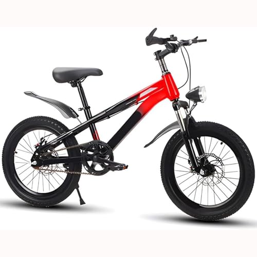 Bicicleta de Montaña de 22 Pulgadas de Una Sola Velocidad + Freno de Disco Doble + Amortiguador Bicicleta para Niños y Niñas Adecuada para 7-15 Años A,22inches