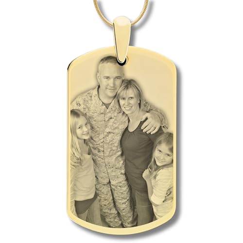 Personalized Photo Engraved Dog Tag with 20