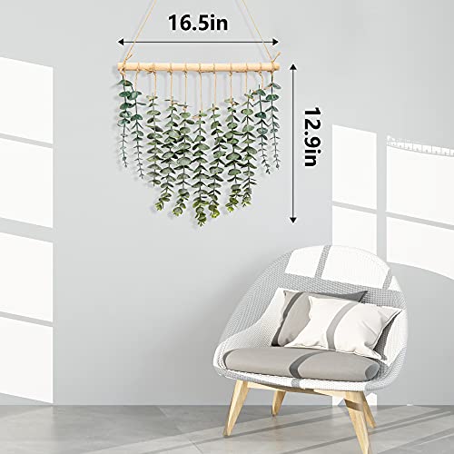 Ubhkjghjg Artificial Eucalyptus Wall Hanging Plant, Boho Wall Decor For Bathroom Greenery Wall Hanging Decor For Bedroom, Farmhouse, Wedding And Living Room #TOP1
