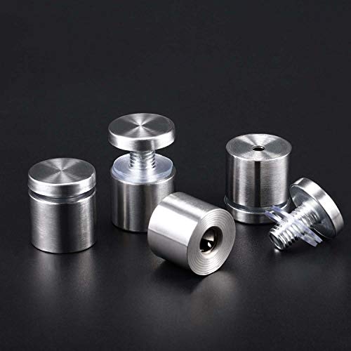 Pelopy Sign Standoff Screws Advertising Screws Stainless Steel Wall Standoff Mounts Glass Acrylic Nail, 8 Pieces (1 X 1 Inch) #TOP3