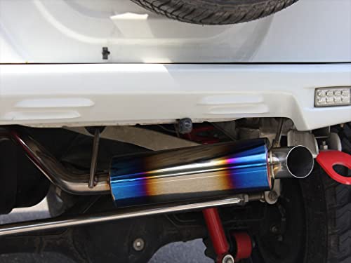 ジムニー JB23 マフラー 2ピース仕様 ショートバンパー 用 右出し ブルーグラデーション