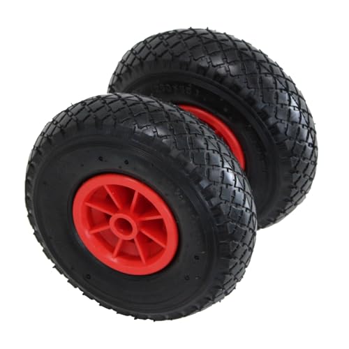Oypla 2x 10 3.00-4 Plastic Rim Sack Truck Replacement Pneumatic Tyre Wheel