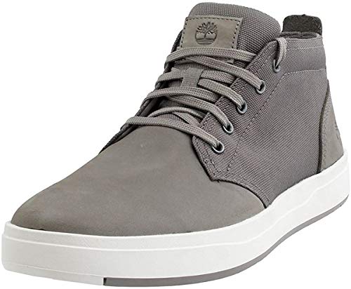 Timberland Davis Square Leather and Fabric Chukka Medium Grey Nubuck 7.5 D (M)