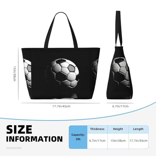 I Like Soccer Large Capacity Foldable Tote Bag Women Beach Tote Bag Handbag Gym Bag Travel Shopping Bag4