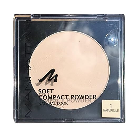 Manhattan Soft Compact Powder, Helles Kompakt Puder mit Puderquaste für einen matten, ebenmäßigen Teint, Farbe Naturelle 1, 1 x 9g